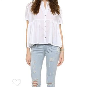 Anthropologie white top , size 44
